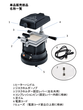 単品販売部品名称一覧